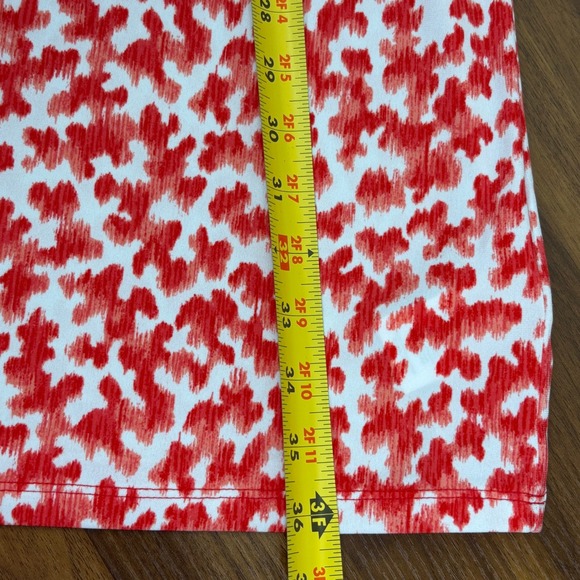 Michael Kors NEW Red White‎ Floral Print Sleeveless Shift Dress Tassel Size L - Picture 13 of 14